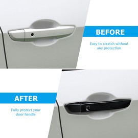 DLOVEG Upgraded Fully Cover Door Handle Cover Compatible for Honda Civic 2021 2020 2019 2018 2017 2016 Accessories Door Handle Protectors for 10th Gen Honda Civic (Glossy Black)