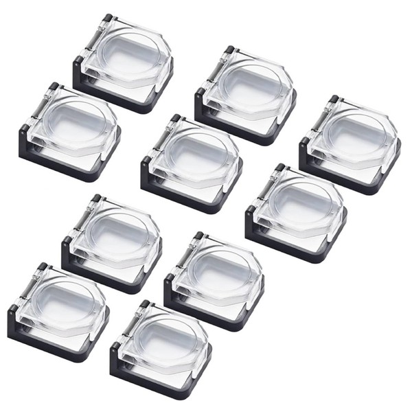Niejgay 10Pcs Power Push Button Switch Covers Waterproof and Collision