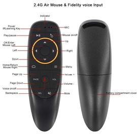 G10 Voice Air Fly Mouse, 2.4G Wireless 6 Axis Gyroscope Air Mouse Remote Control, IR Learning Controller for Android TV Box T9 H96 Max X96 X88 Mini M8s A95x