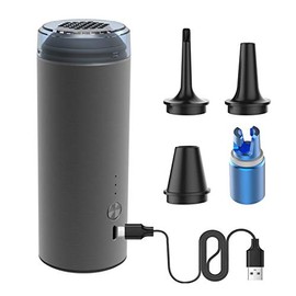 Mini Inflator Electric Pump Electric Air Pumps with Rechargeable Li-ion Battery for Inflatable Tents, Air Mattress Bed, Air Sofa, Pool Toy, Inflatable Boats, Kayaks, Storage Bag Exhaust