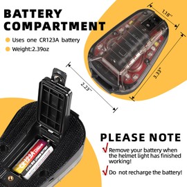 Tactical Helmet Light (Black-RED)