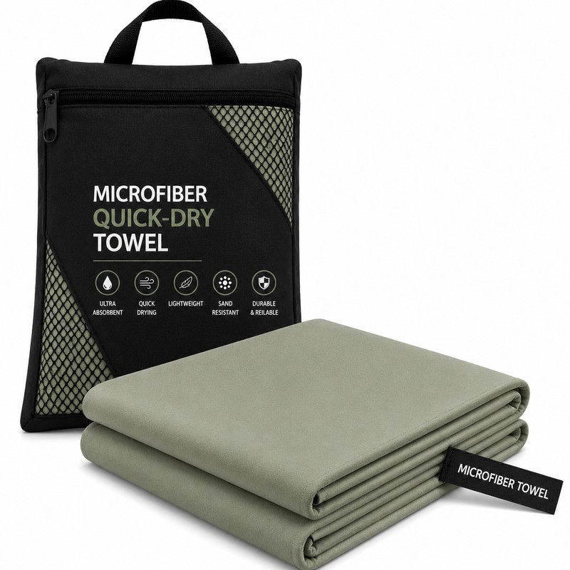 Microfiber Quick Dry Towel with Carry Bag – Ultra Absorbent