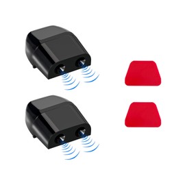Sylvil 2 PCS Deer Whistles for Car, Auto Save a Deer Warning Device, Universal Deer Horn with Rubber Pads to Avoid Collision, Animal Alert Motorcycle Car Accessories (Black)