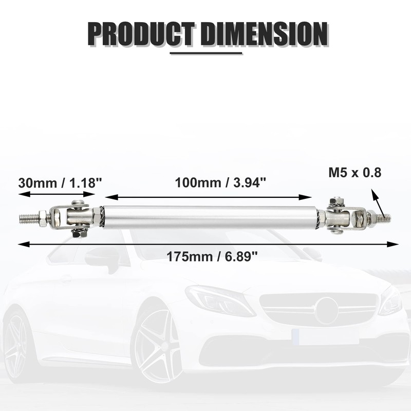 X AUTOHAUX 1pair 100mm 3.94" Universal Splitter Support Rods Adjustable