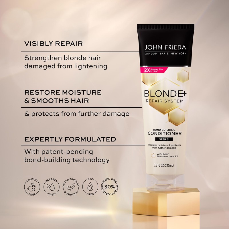 John Frieda Blonde+ Hair Repair System, Conditioner with Bond Building