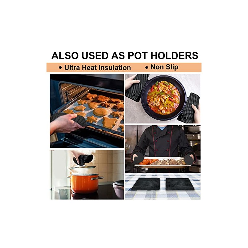 Walfos Silicone Trivet Mats - Versatile Heat Resistant Pot Holders