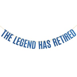 Deloklte The Legend Has Retired Banner - Retirement Party Decorations for Mens Officially Retired - Happy Retirement Bunting Banner Party Supplies, Blue