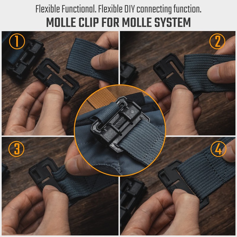 TACTICAL_GEEK TGCodeG5 Quick-Release Buckles: No-Sew, 2 Pack Durable PA66 Nylon