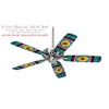 Tie Dye Circles and Squares 101 - Ceiling Fan Skin