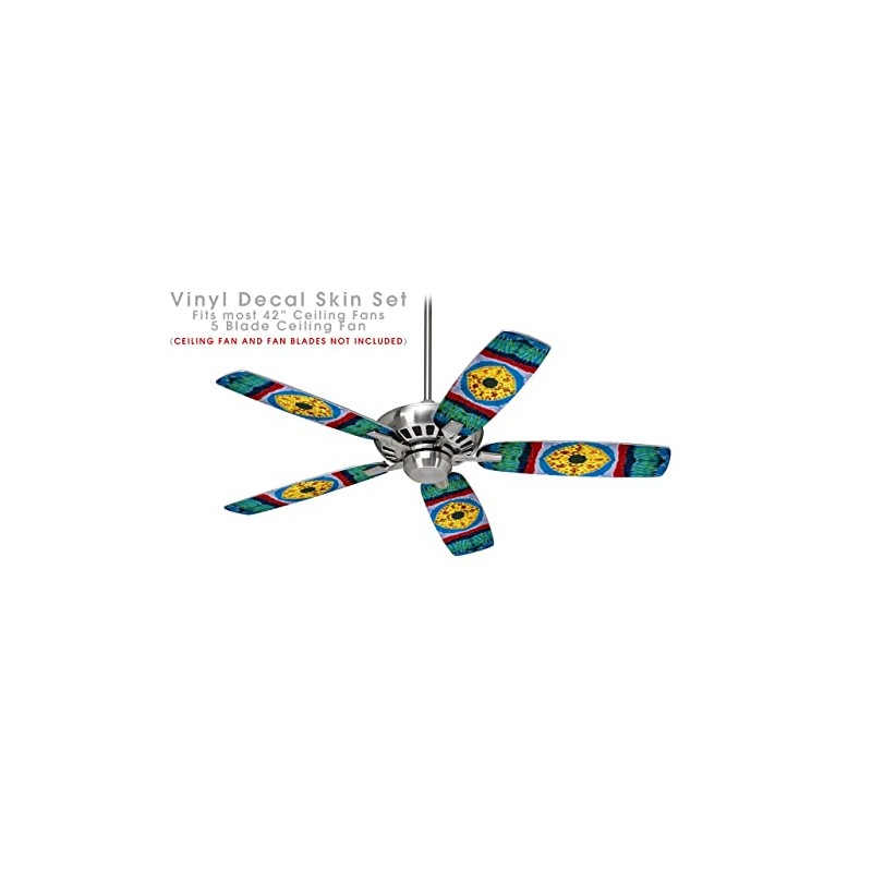Tie Dye Circles and Squares 101 - Ceiling Fan Skin