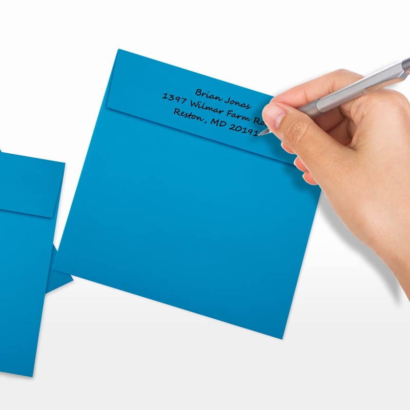6 x 6 Square Envelopes - Pool Blue (50 Qty.)