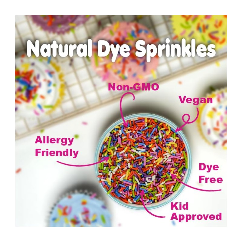 Bulk Sprinkles Dye Free - 6 Pounds - All Natural