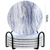 TIED RIBBONS Coasters for Drinks Set of 6 | Marble