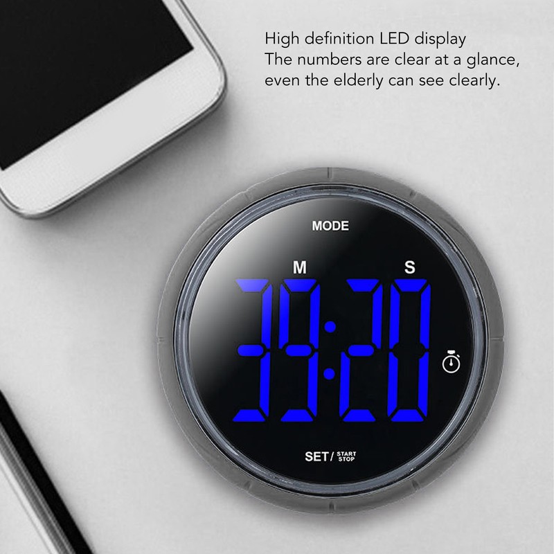 Multifunctional Timer Kitchen Baking Timer with Cool Ambient Light 1000MAH