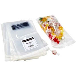 Holly Poly Bags - 400 Industrial Strong Clear Poly Bag Combo Set - 100 Bags P...