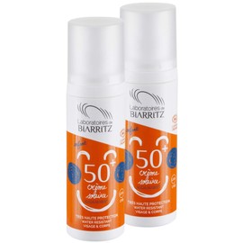 2er Pack Alga Maris Sonnencreme für Kinder LSF50 100ml | BIO zertifizierte Naturkosmetik von Laboratoires de Biarritz | für Baby- und Kinderhaut | mit Sofortschutz und ohne Weißeleffekt
