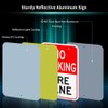 4 Pack Large No Parking Fire Lane Sign, 18"x 12"