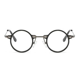 helena small frame Round Reading Glasses for Women Men Blue Light Blocking Computer Clear Presbyopia Readers Anti-fatigue (black, 1.75, multiplier_x)