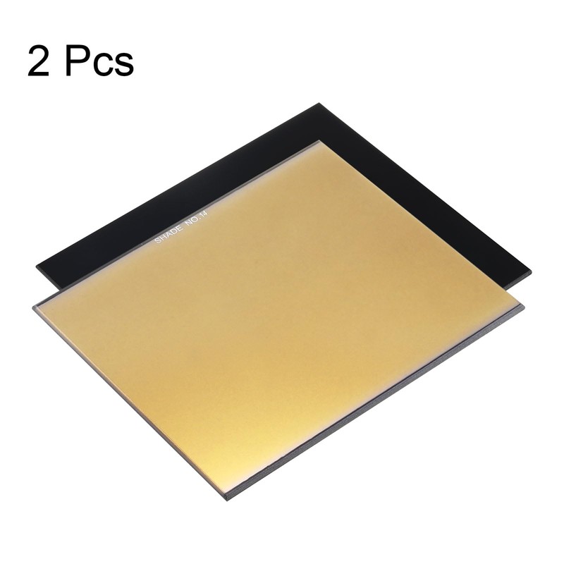 sourcing map 2pcs Welding Lens 5.24" x 4.5" Shade 14