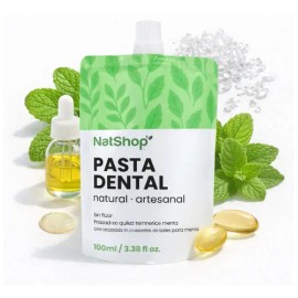 Set 3 Pastas Dental Menta Orgánica Sin Fluoruro 100g Natshop