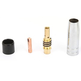 24 Piezas Piezas de Antorcha de Soldadura Punta de Soporte de Punta de Boquilla de Gas Cuello de Cisne para Antorcha de Soldadura MB15 15AK MIG