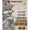 Tuohours Skateboard Racks Floor Stand Holder, Freestanding 5-Tier Skateboard Storage