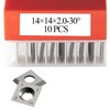 14mm Square Carbide Inserts Cutters Knives Blades 14×14×2.0mm-30°for Woodworking Spiral/Helical