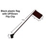 Deskflag Black Plastic 11 Inch 2x3 Desk Flag with Flag