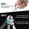 DURATECH Ratcheting Flare Nut Wrench Set, Open End Wrench Set,