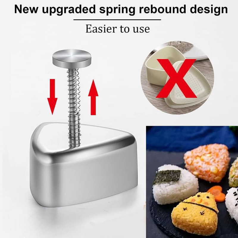 AngelReally Onigiri Mold, Triangle Sushi Mold Press Rice Ball Maker