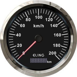 ELING GPS Speedometer 0-200KM/H Speed Gauge 110mm for Boat Truck Auto Car Yacht Vessel 12V/24V with Backlight