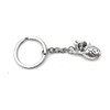 H-Customs Heart Anatomical Organ Silver Keyring Pendant, silver