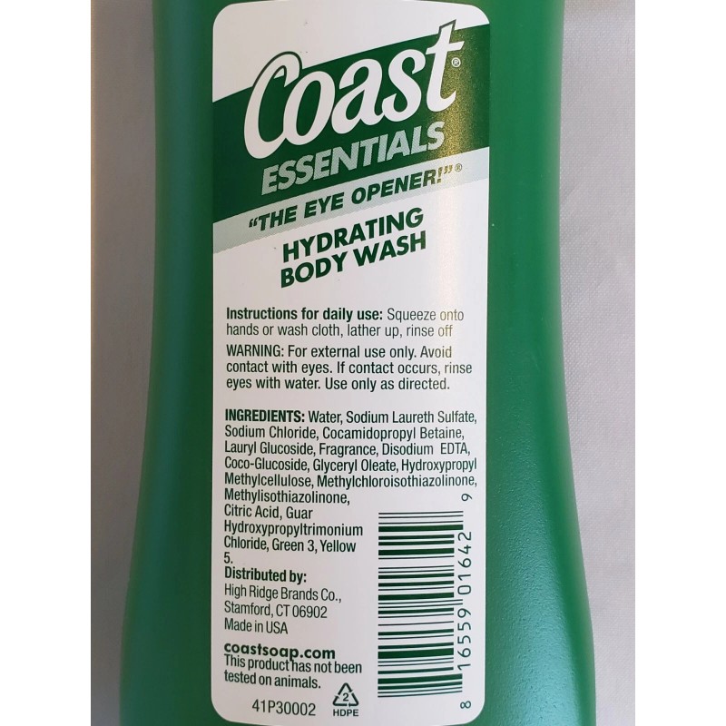 Coast Essentials Emerald Burst Scent Hydrating Body Wash 12 oz