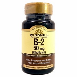 Vitamin B2 100 Tabs 50mg by Windmill Health