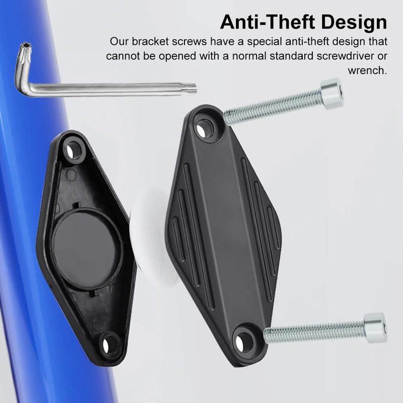 Waterproof Bicycle Mount for AirTag, Hidden Under the Bottle Holder,