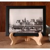 Set of 2 Wooden Plate Stand Display Stand Picture Frame