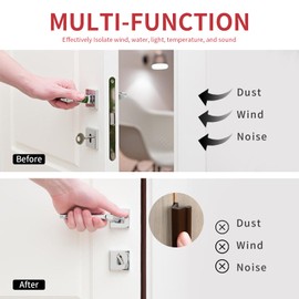 SILIENTWERK 20 Feet Kerf Door Weather Stripping Door Seal, Long Reach V-Shaped Door Seal Strip for Door Frame Door Weatherstripping Insulation Strip Door Soundproofing for Large Gap(Brown)