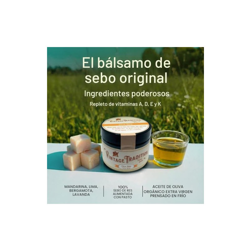 clásico Tradition - Bálsamo de sebo alimentado con zacate de