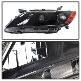 ACANII - For 2007 2008 2009 Toyota Camry Black Housing Projector Headlights Headlamps 07-09 Set Driver + Passenger Side
