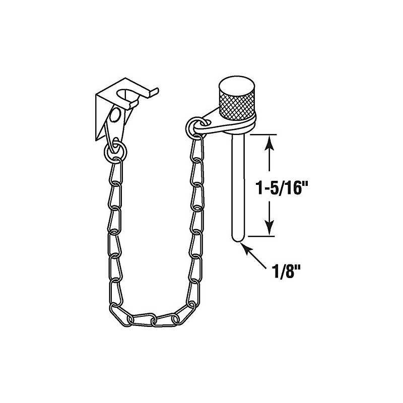Prime-Line U 9857 1-5/16 In., Chrome Finish Sliding Window Lock