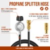12FT Propane Hose with Regulator, 3/8" inch Quick Connect Disconnect