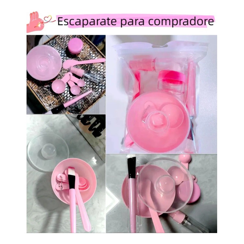 Mascarilla Bowl Preparación Facial Brochas