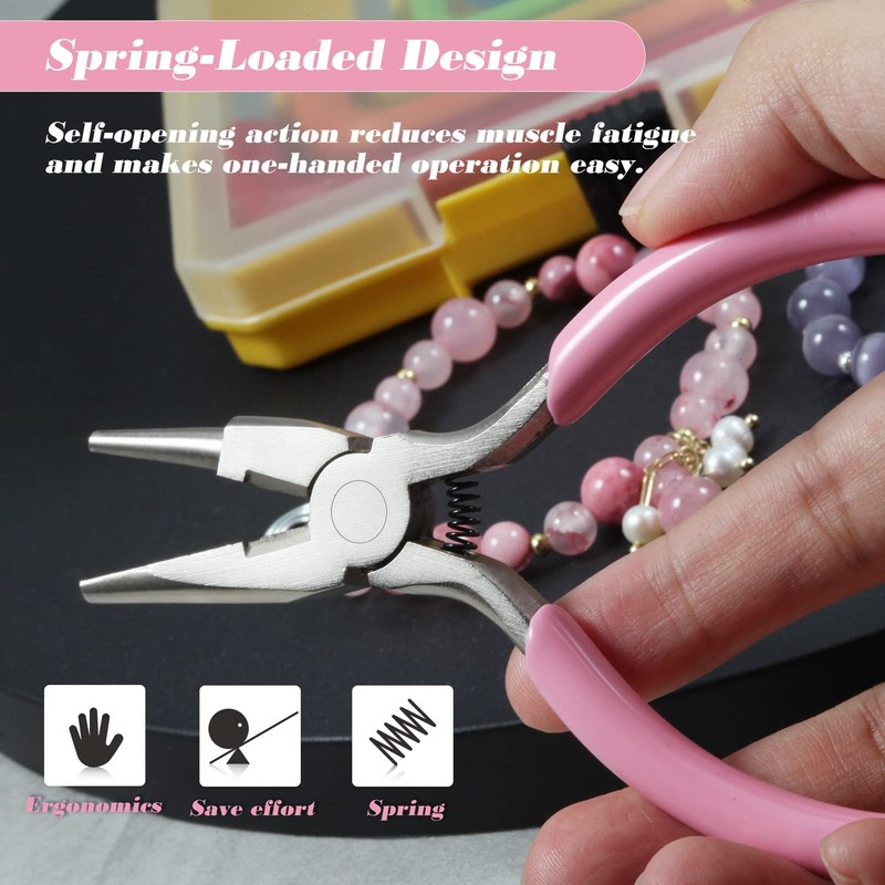 SPEEDWOX Pin Bending Pliers, Round Pincers, Round Pliers, Grooved, Wire