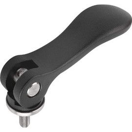 Kipp 04232-201110X40 Cam Levers with M10 External Thread, Metric, Steel Surface Finish, 40 mm Screw Length, Size 2