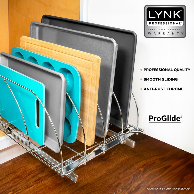 LYNK PROFESSIONAL® Pull Out Cutting Board, Cookie Sheet, and Baking
