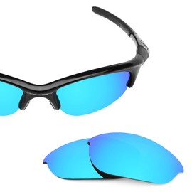 Revant Replacement Lenses for Oakley Half Jacket (Low Bridge Fit) sunglasses, UV Protection, Anti-Scratch and Impact Resistant, Non-Polarized Ice Blue Mirrored
