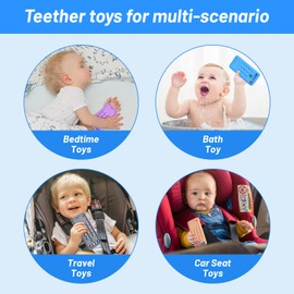 Besosay Baby Phone Teething Toys for 0-3, 0-6, 6-12 Months | Soft Silicone Baby Cell Phone Teethers