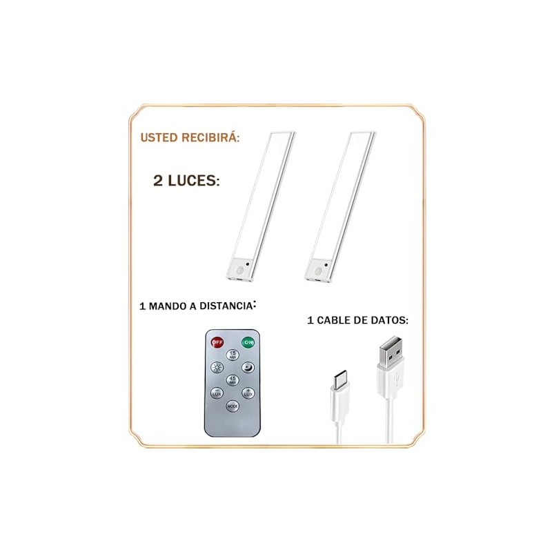 Luz Led con Sensor de Movimiento, Luces para Debajo del