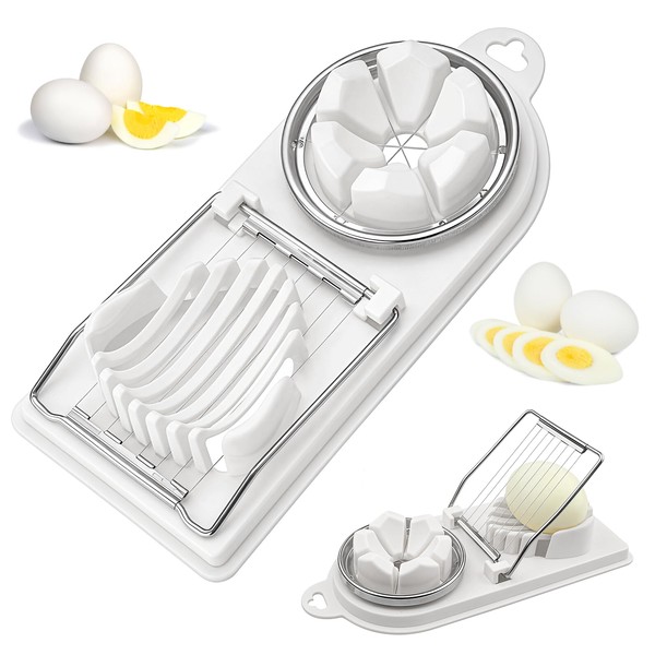 Doyime Egg Slicer, 3 in 1, Boiled Egg Slicer, Round