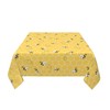 Summer Outdoor Tablecloth Square 54x54 Inch,Mustard Yellow Bee Table Cloth,Stain
